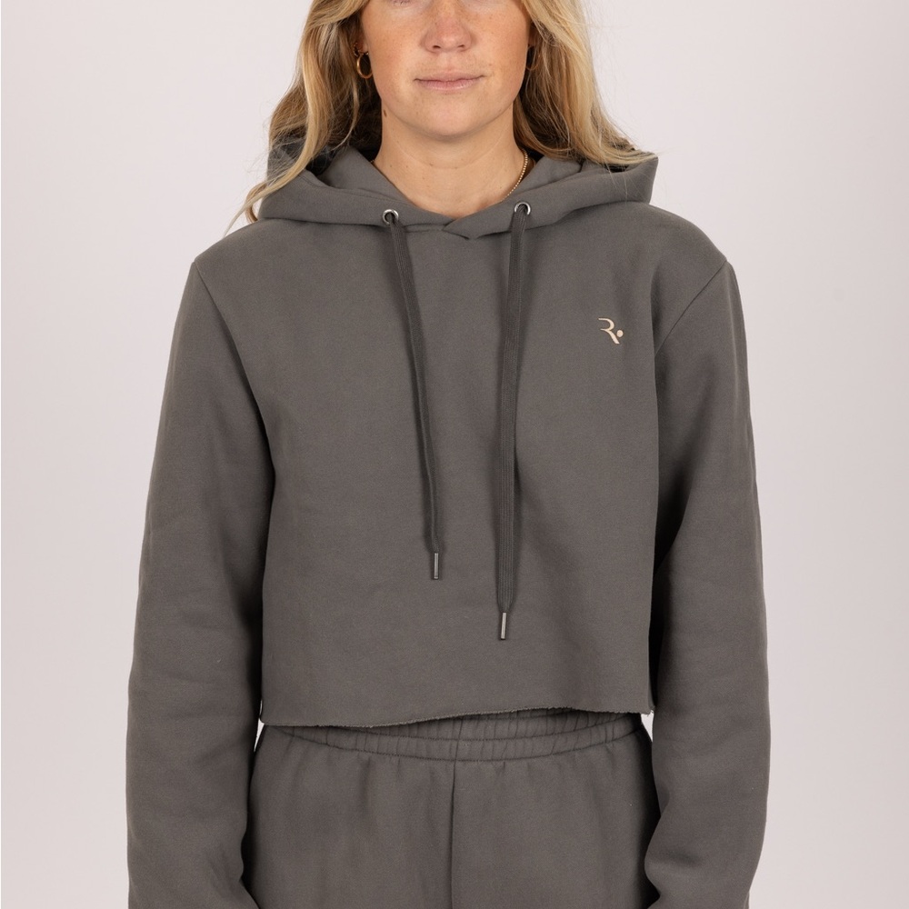 Rusty Charcoal Cropped Hoodie